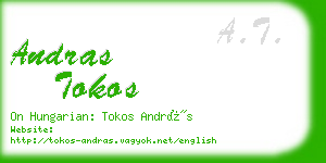 andras tokos business card